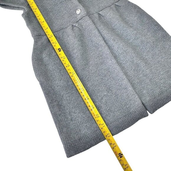 NEW ALICE OLIVIA Sweater Dress Girl’s Sz.5-6 Gray Angora Knit Front Buttons - Picture 6 of 11